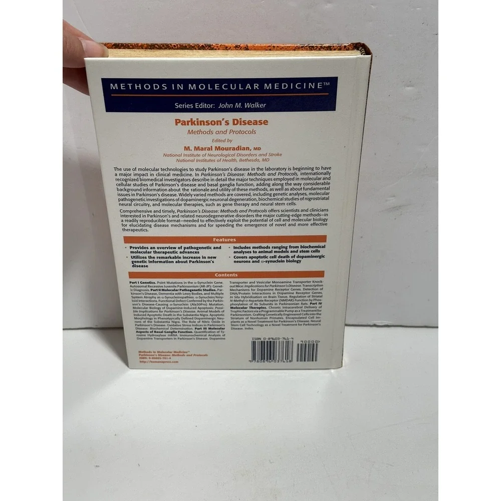 Parkinson's Disease: Methods and‎ Protocols by Maral M. Mouradian 2001 Hardcover